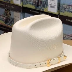 Guadalajara Western Wear Accessories Genuine Winter White Caiman Leather Hat Band