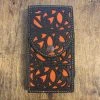 Guadalajara Western Wear Accessories Leather Tooled Dark Brown / Honey Cell Phone Case