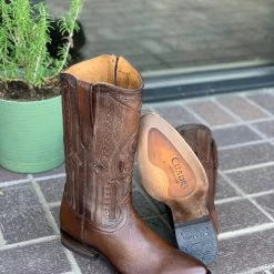 Guadalajara Western Wear Cuadra Brown Copenage Deer With Side Zipper Semi Oval Toe Cowboy Boots Men 11 Guadalajara Western Wear Cuadra Brown Copenage Deer With Side Zipper Semi Oval Toe Cowboy Boots Men