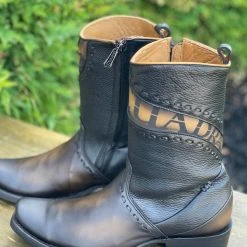 Ankle Boot / Botines Cuadra Viena Negro Dubai Toe Leather Ankle Boot