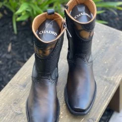 Ankle Boot / Botines Cuadra Viena Negro Dubai Toe Leather Ankle Boot