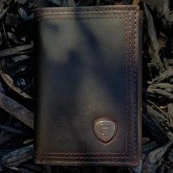 Guadalajara Western Wear Ariat Men's Rowdy Trifold Copper Wallet Accessories