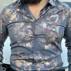 Guadalajara Western Wear Platini Men's Digital Button Up Shirt - FPL8456 Long Sleeve Shirts / Camisas Manga Larga