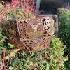 Guadalajara Western Wear Pesos Lazer Cut Leather Belt - Cafe (Brown) / Dorado (Gold) Men