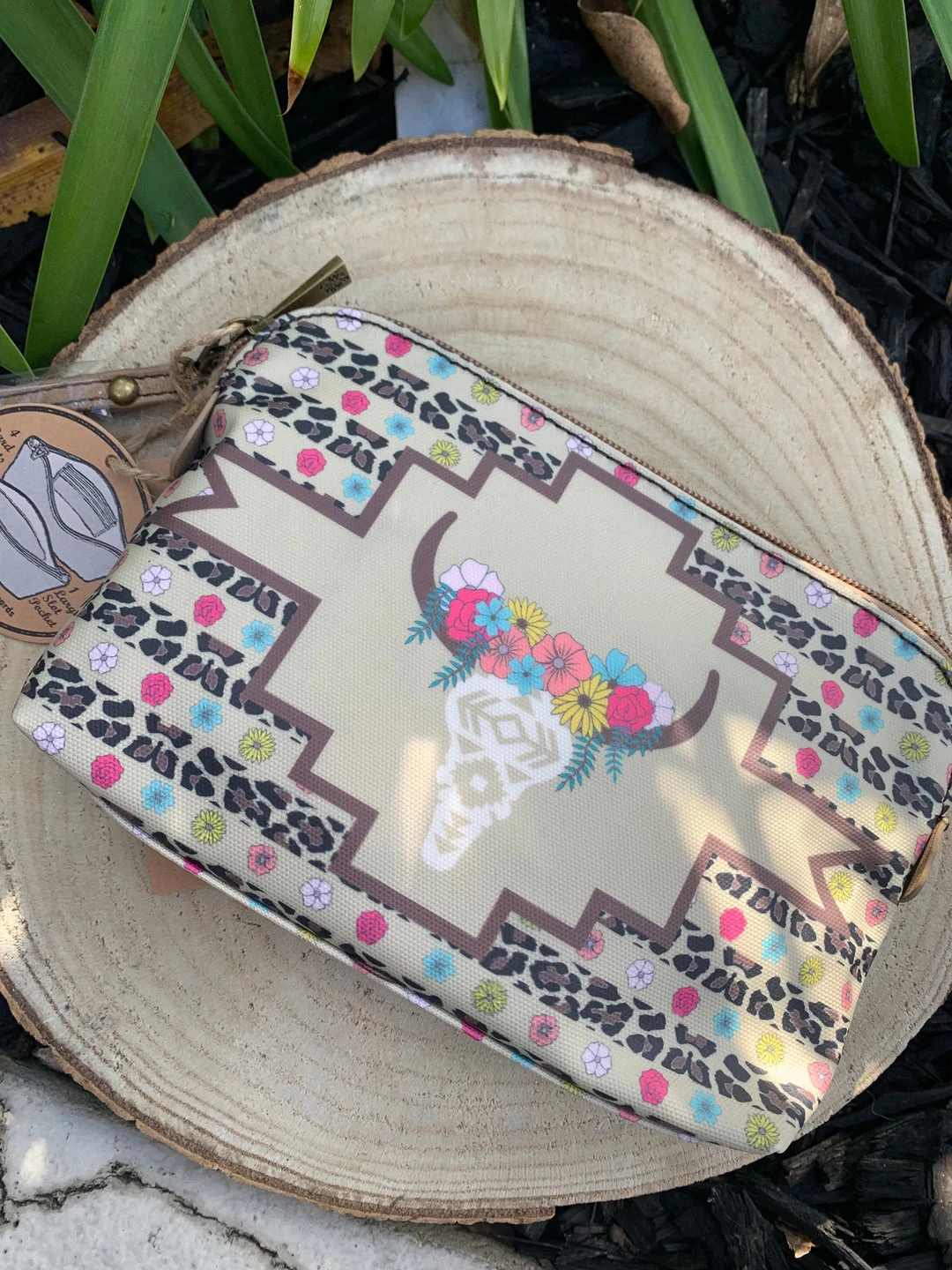 Guadalajara Western Wear Longhorn Cosmetic Bag Women 3 Guadalajara Western Wear Longhorn Cosmetic Bag Women