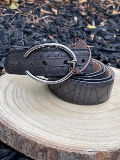 Guadalajara Western Wear Cuadra Crust Gris Leather Belt