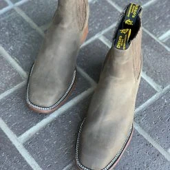 Guadalajara Western Wear Crazy Horse Brown Suede Botin Charro Men