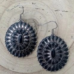 Guadalajara Western Wear Black Shiny Concho Women