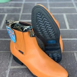 Guadalajara Western Wear Wild West Honey Napa Leather Rubber Sole Botin Charro Men