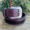 Guadalajara Western Wear Ariat Men's Croc Print Tooled Leather Belt 1 Guadalajara Western Wear Ariat Men's Croc Print Tooled Leather Belt