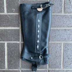 Guadalajara Western Wear Polaina Hebilla Negro / Black Chaps Accessories