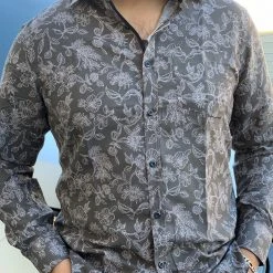 Guadalajara Western Wear Men's Italian Print Long Sleeve Shirt - B608