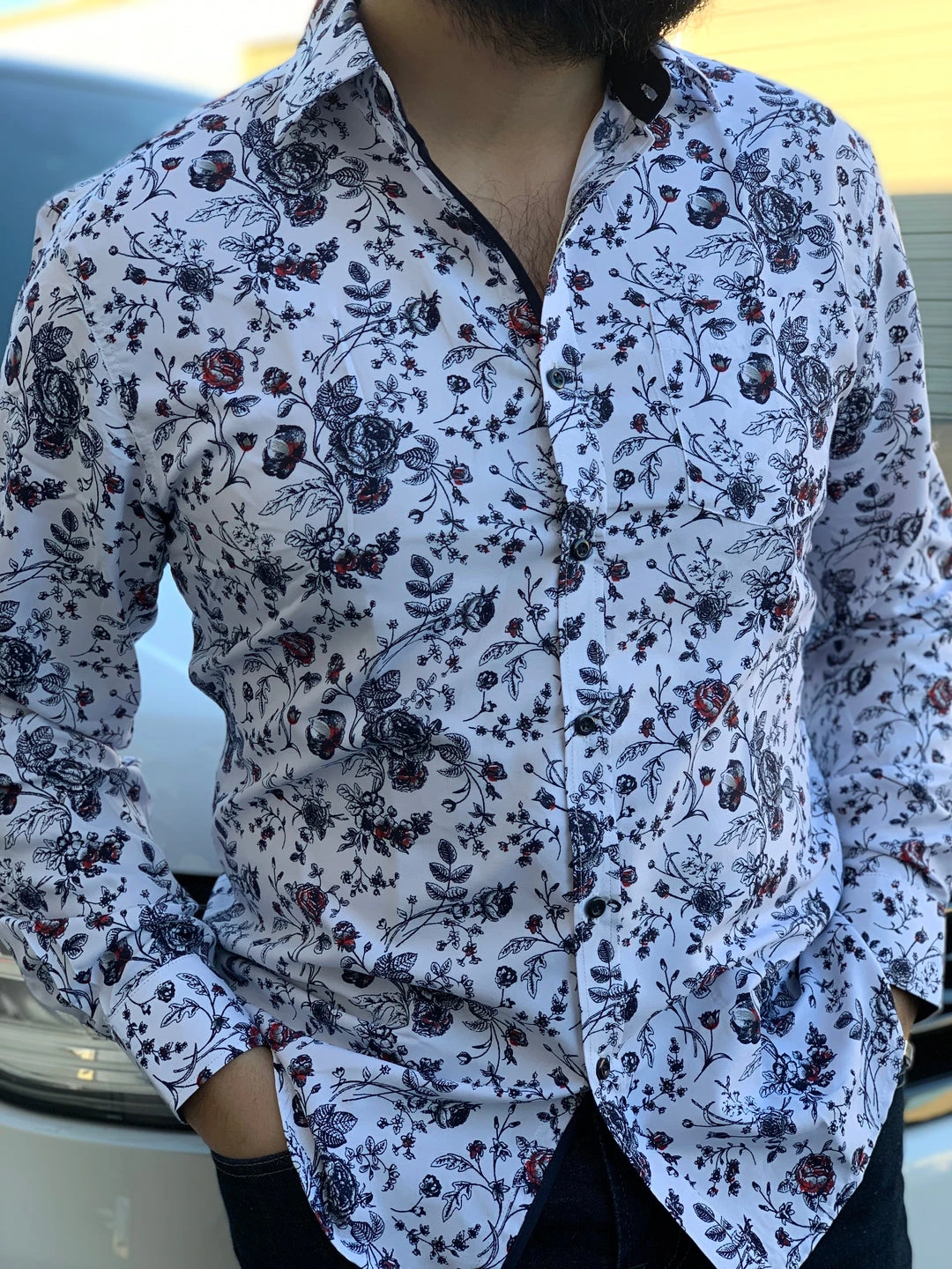 Guadalajara Western Wear Men's Italian Print Long Sleeve Shirt - B532 3 Guadalajara Western Wear Men's Italian Print Long Sleeve Shirt - B532