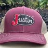 Guadalajara Western Wear Accessories Justin Cap - Maroon