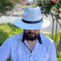Guadalajara Western Wear Somher Unisex Straw Hat (White/Black) Men