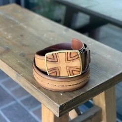 Guadalajara Western Wear Cuadra Biza Arena Modern Cross Leather Belt