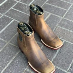 Guadalajara Western Wear Men Wild West Honey Rage Wide Square Toe Botin Charro