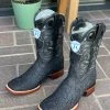 Guadalajara Western Wear Wild West Black Menudo Wide Square Toe Cowboy Boots