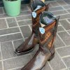 Guadalajara Western Wear Wild West Faded Brown Teju European Square Toe Cowboy Boots Men