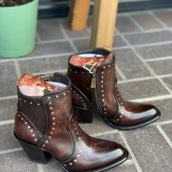 Guadalajara Western Wear Los Altos Brown Round Toe Ankle Boot Women Western Boot