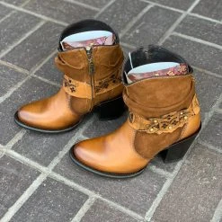 Guadalajara Western Wear Los Altos Honey Round Toe Ankle Boot Women Western Boot