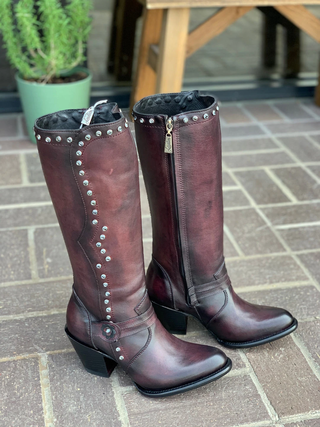 Guadalajara Western Wear Los Altos Burgundy Round Toe Tall Women Western Boot 3 Guadalajara Western Wear Los Altos Burgundy Round Toe Tall Women Western Boot