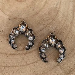 Guadalajara Western Wear Silver Pearled Horshoe Women