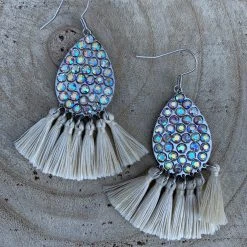 Guadalajara Western Wear Creme Sparkling Tassel Women