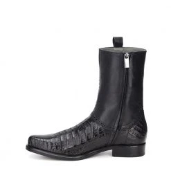 Guadalajara Western Wear Men Cuadra Botin De Caiman - Black