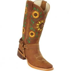 Reywelt Women Quincy Wide Square Toe Western Cowgirl Boots - Q322GL6251