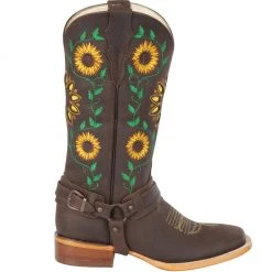 Reywelt Quincy Wide Square Toe Western Cowgirl Boots - Q322GL6294
