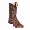 Guadalajara Western Wear Los Altos Cacao Matte Piraruccu Wide Square Toe Cowboy Boots Men