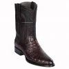 Guadalajara Western Wear Men Los Altos Black Cherry Caiman Belly Roper Cowboy Boots