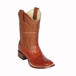 Guadalajara Western Wear Men Los Altos Honey Aligator Hornback Wide Square Toe Cowboy Boots