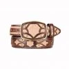 Guadalajara Western Wear King Exotic Faded Oryx Elephant Modern Western Leather Belt