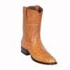 Guadalajara Western Wear Los Altos Honey Ostrich Roper Cowboy Boots