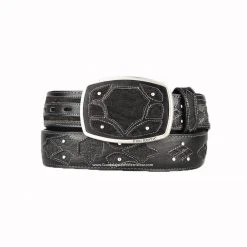 Guadalajara Western Wear King Exotic Black Elephant Modern Western Leather Belt