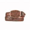 Guadalajara Western Wear King Exotic Brown Elephant Modern Western Leather Belt