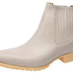 Guadalajara Western Wear White Diamond Suela Tractor Napa Botin Charro - Hueso Men