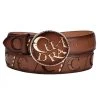 Guadalajara Western Wear Women Cuadra Azteca Miel Leather Belt