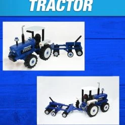 Guadalajara Western Wear Toys / Juguetes Tombstone 100% Handmade Wood Tractor Playset (Blue)