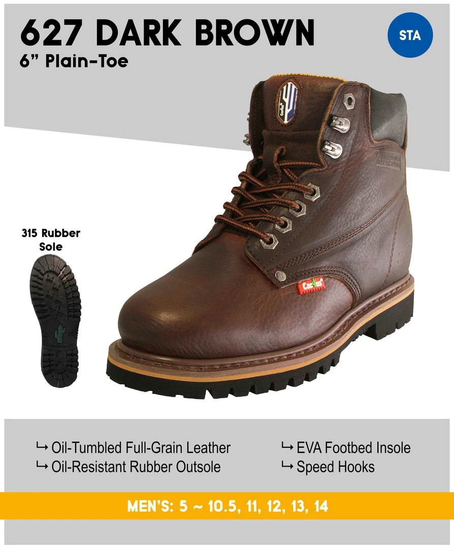 Guadalajara Western Wear Cactus 627 Dark Brown Soft Toe Work Boot 3 Guadalajara Western Wear Cactus 627 Dark Brown Soft Toe Work Boot