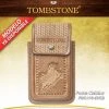 Guadalajara Western Wear Tombstone Leather Tooled Bull Riding Cell Phone Case