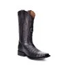 Guadalajara Western Wear Cuadra Black Caiman Belly Wide Square Toe Cowboy Boot Men