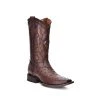Guadalajara Western Wear Cuadra Men's Square Toe Ostrich Everest Chocolate Cowboy Boot