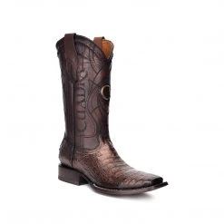 Guadalajara Western Wear Cuadra Paris Cafe Caiman Belly Wide Square Toe Cowboy Boot Men
