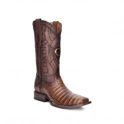 Guadalajara Western Wear Men Cuadra Porto Maple Caiman Belly Wide Square Toe Cowboy Boot
