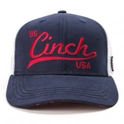 Guadalajara Western Wear Cinch Navy Logo Trucker Cap Accessories