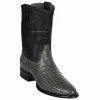 Guadalajara Western Wear Los Altos Gray Caiman Belly Roper Cowboy Boots Men