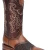 Guadalajara Western Wear White Diamond Bull Shoulder Square Toe Men's Boots - Brown